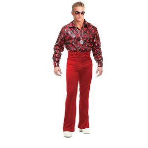NEW! Charades Men's Disco Pants - Red - Size 34